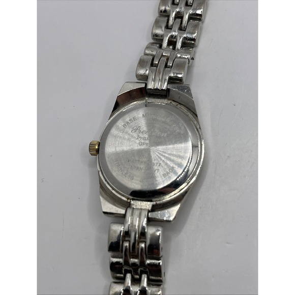 Gruen Precision Women's Watch 24mm Silver Gold Two Tone 7.25" Band- New‎ Battery - Picture 8 of 9